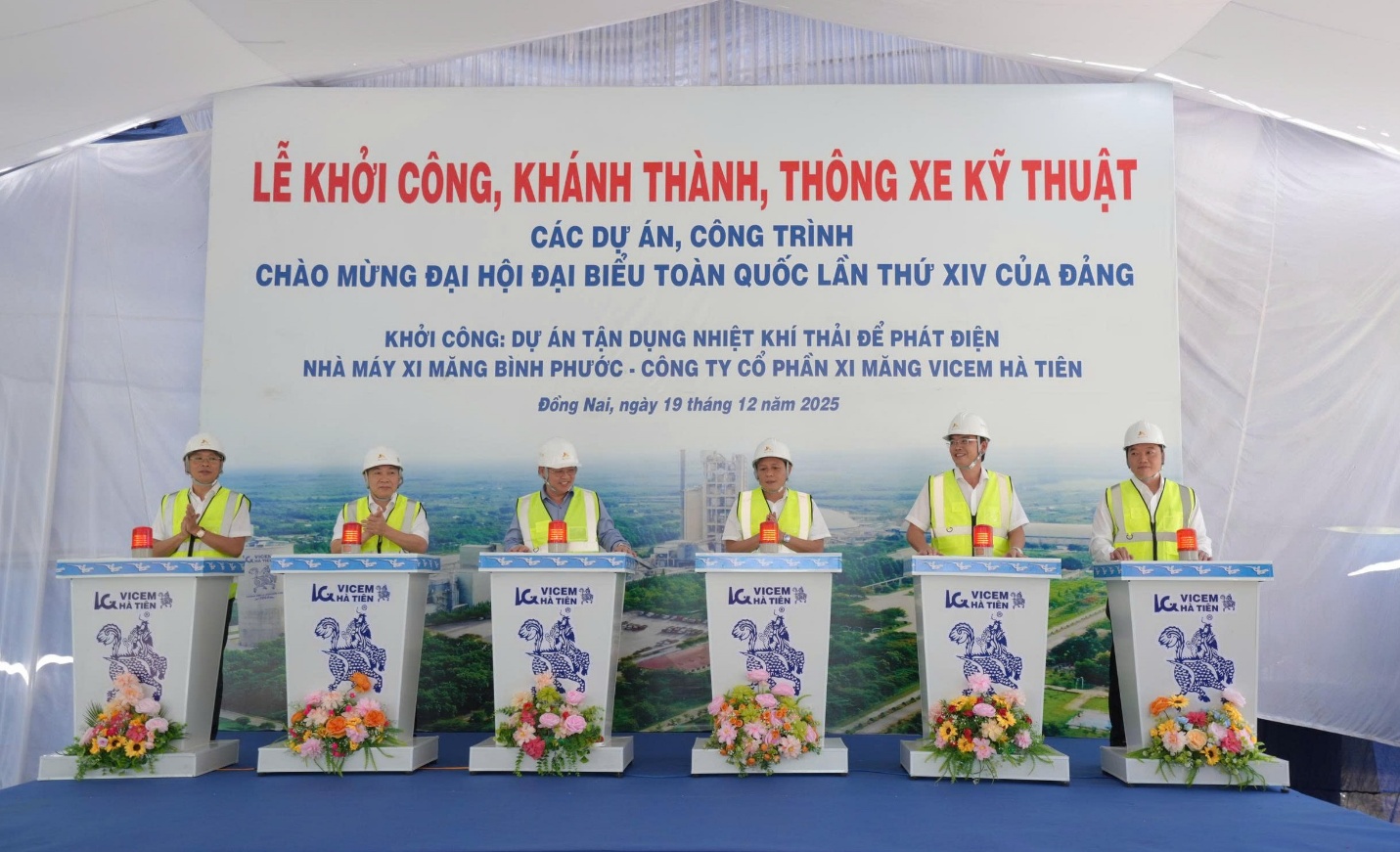 Vicem khởi c&ocirc;ng, kh&aacute;nh th&agrave;nh 2 dự &aacute;n tận dụng nhiệt kh&iacute; thải ph&aacute;t điện nh&agrave; m&aacute;y xi măng- Ảnh 2.