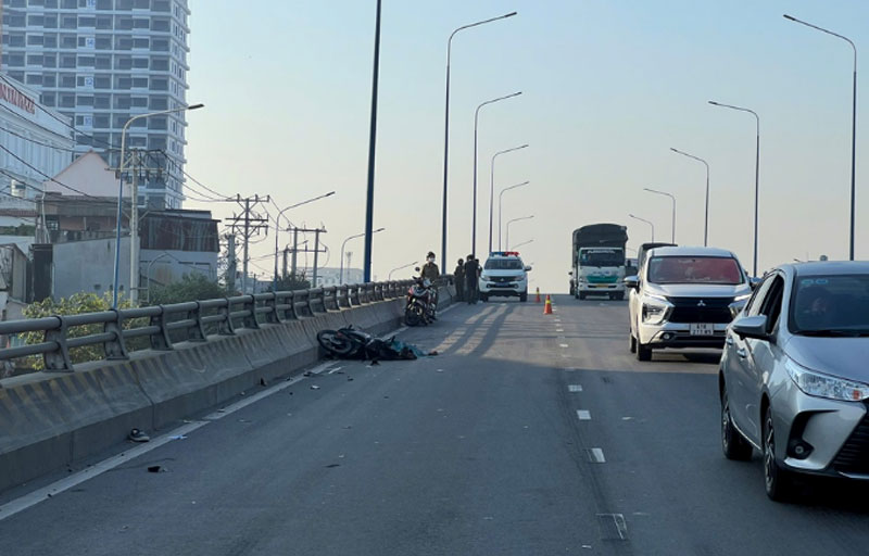 Hiện trường vụ tai nạn.