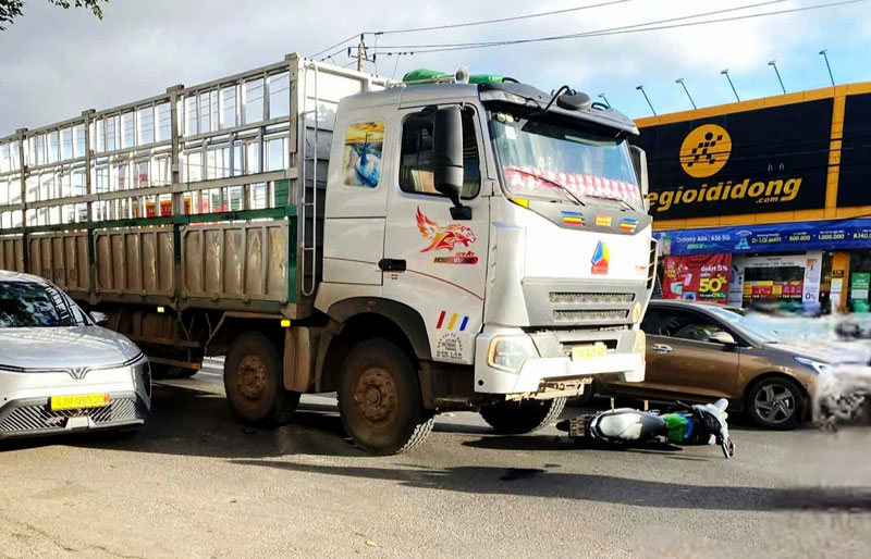 Hiện trường vụ tai nạn.