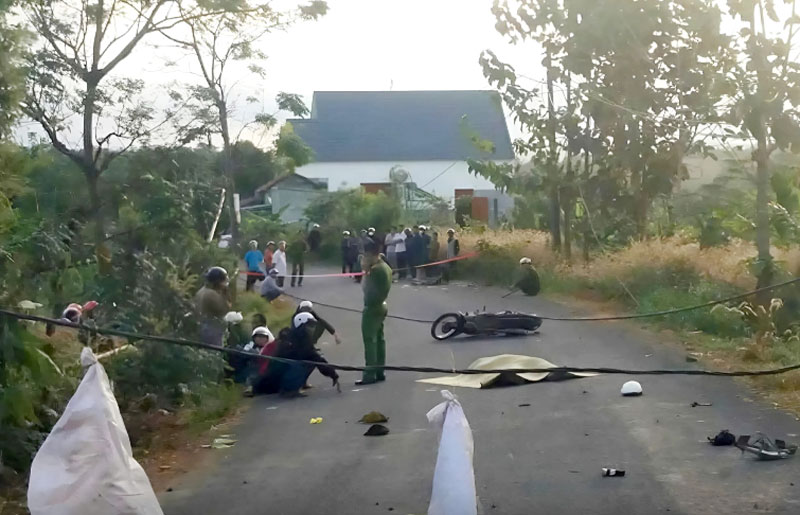 Hiện trường vụ tai nạn.