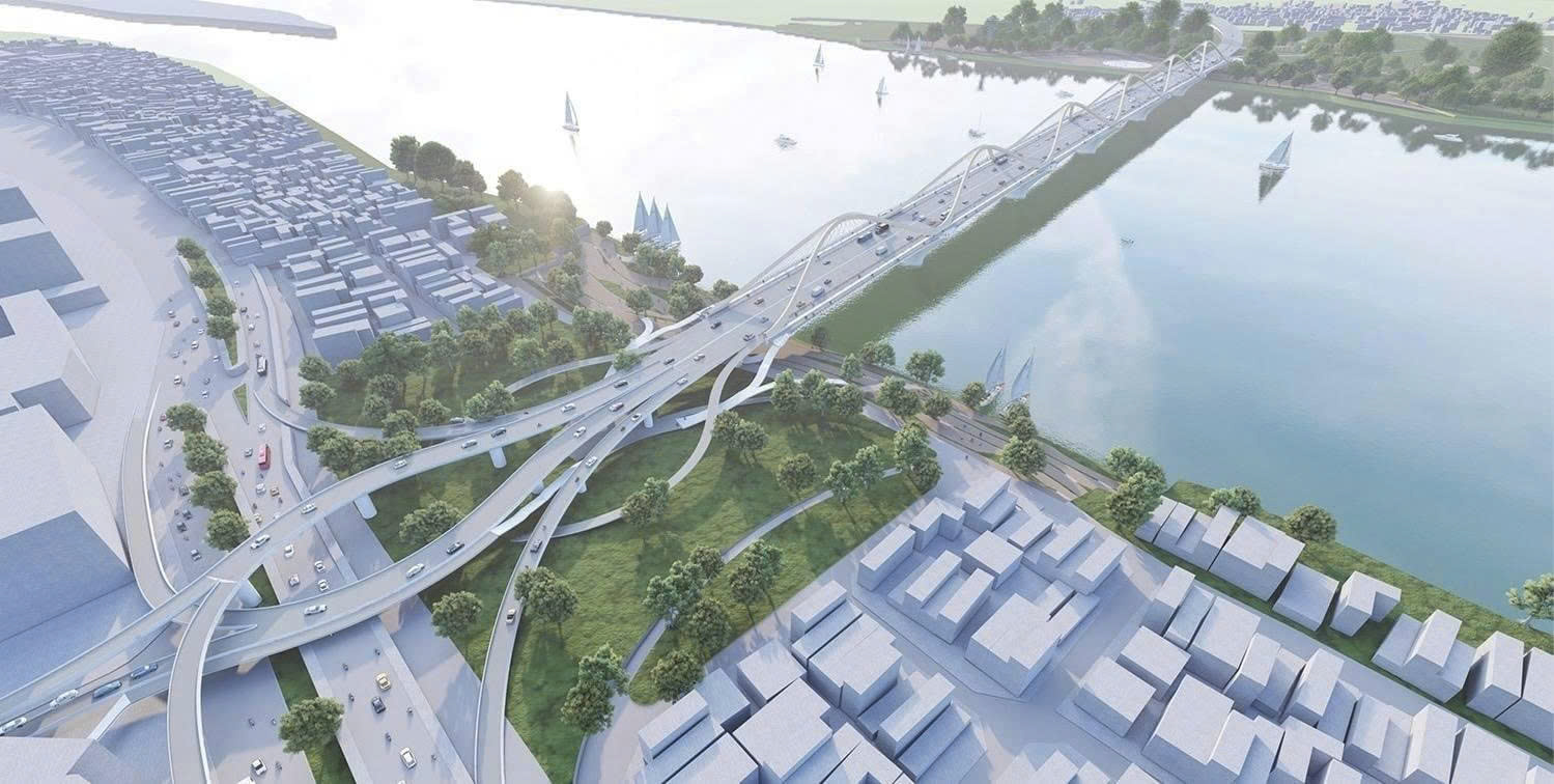 Nhộn nhịp c&ocirc;ng trường cầu Trần Hưng Đạo vượt s&ocirc;ng Hồng những ng&agrave;y cuối năm- Ảnh 9.