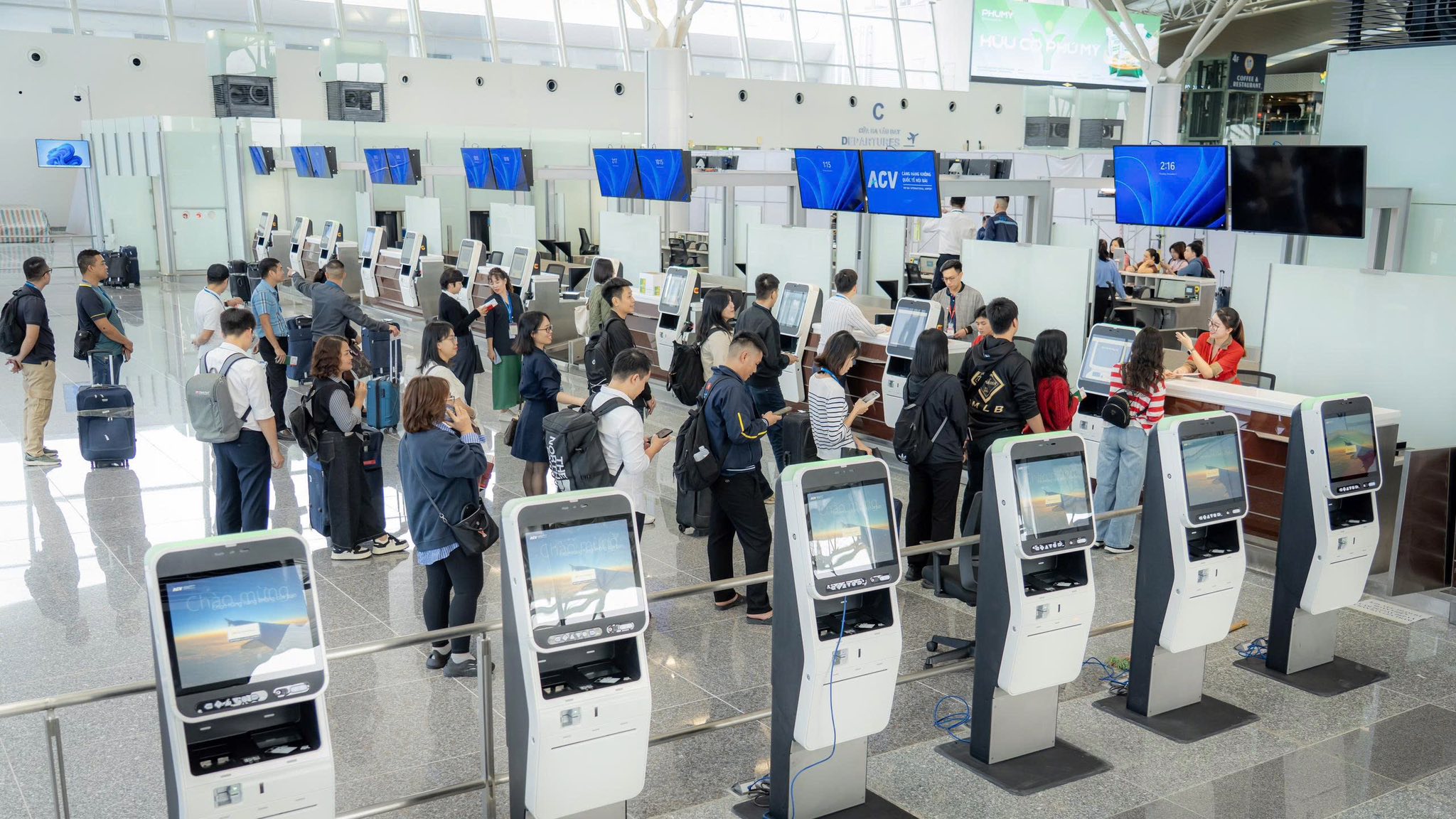 Thử nghiệm khai th&aacute;c với c&aacute;c chuyến bay giả định tại khu vực mở rộng nh&agrave; ga T2 Nội B&agrave;i- Ảnh 1.