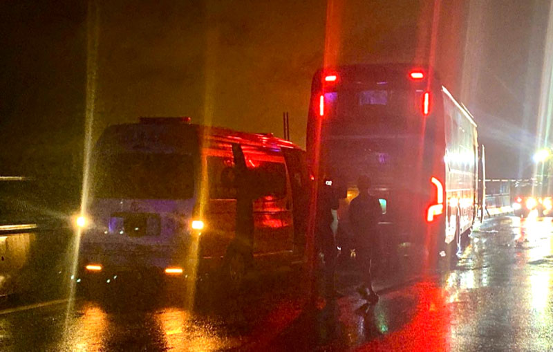 Hiện trường vụ tai nạn tr&ecirc;n cao tốc Vĩnh Hảo - Phan Thiết.