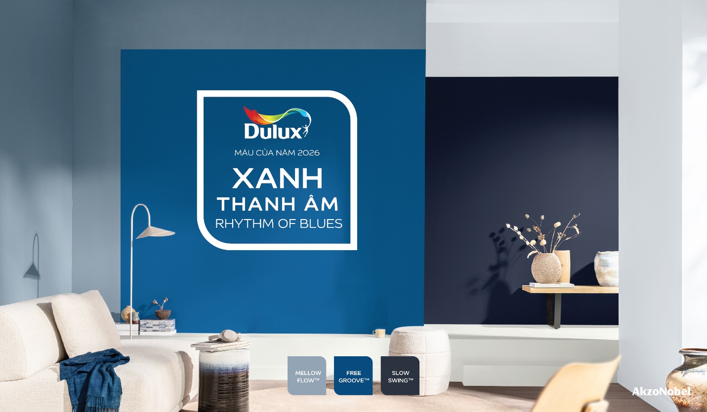 Xanh Thanh &acirc;m - M&agrave;u Dulux của năm 2026: Bộ ba sắc xanh đ&aacute;nh thức nhịp điệu cuộc sống- Ảnh 1.