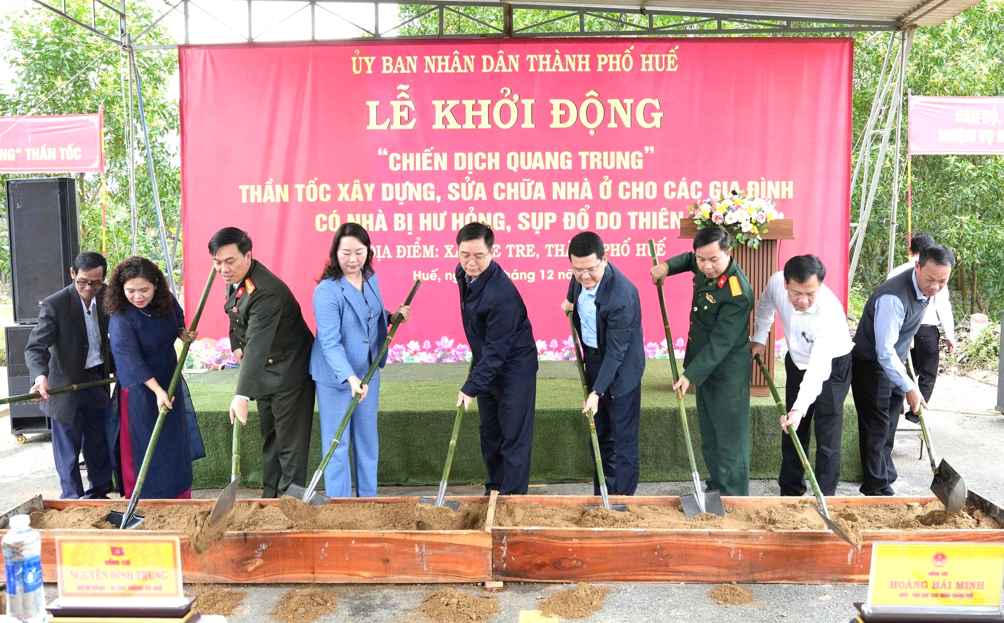 Huế: Khởi c&ocirc;ng x&acirc;y dựng nh&agrave; ở cho người d&acirc;n bị thiệt hại do mưa lụt t&agrave;n ph&aacute;- Ảnh 1.