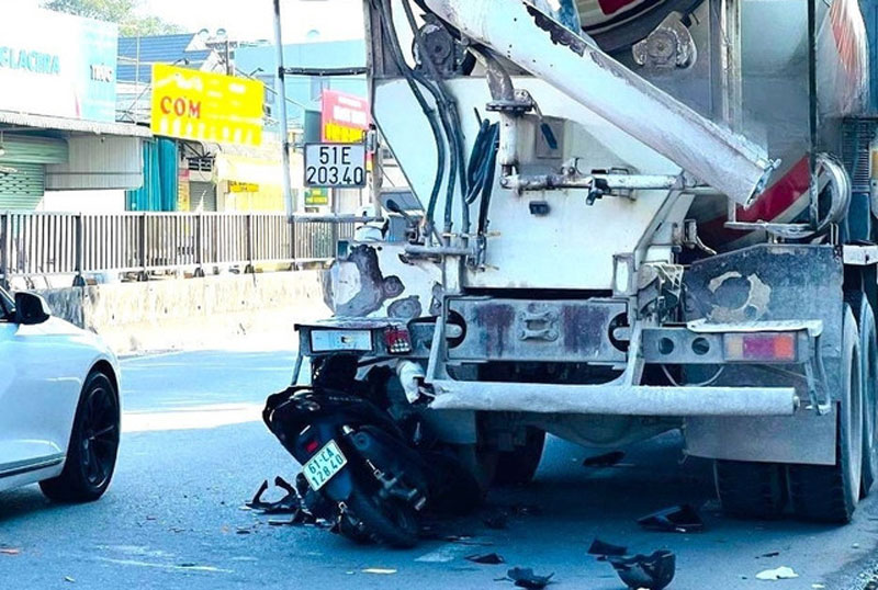 Hiện trường vụ tai nạn - Ảnh: Huyền Hương.