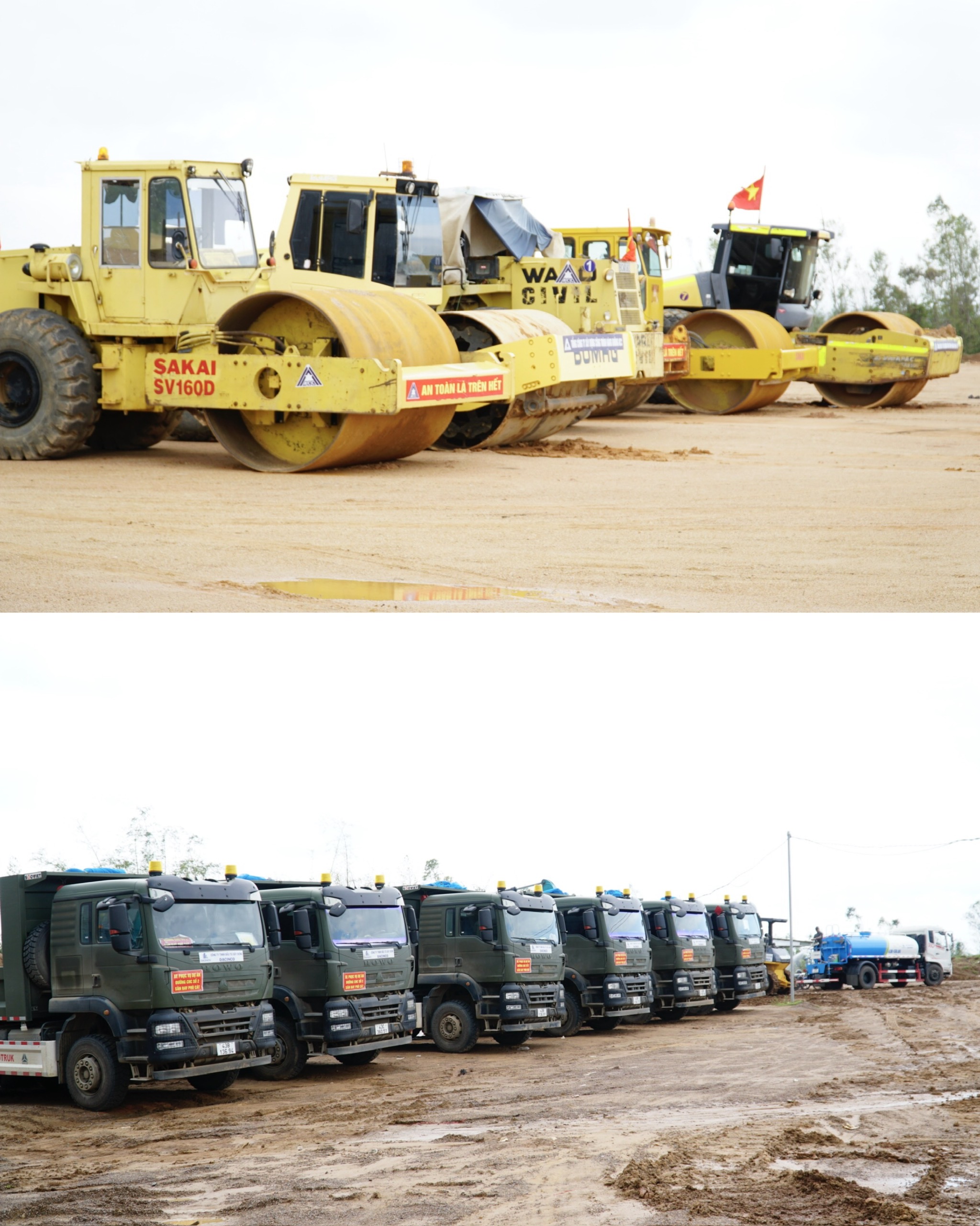 Chạy đua tiến độ, rộn r&atilde; tiếng m&aacute;y tr&ecirc;n c&ocirc;ng trường dự &aacute;n Cảng h&agrave;ng kh&ocirc;ng Ph&ugrave; C&aacute;t- Ảnh 2.