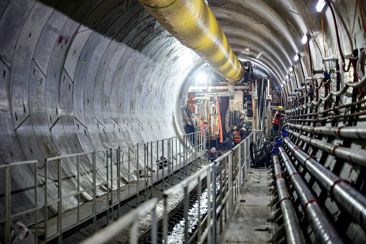 Robot đ&agrave;o hầm ngầm metro Nhổn - ga H&agrave; Nội đi qua khu vực d&acirc;n cư an to&agrave;n- Ảnh 1.