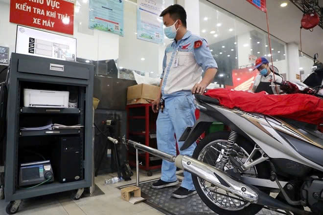 Sở GTVT H&agrave; Nội được ph&eacute;p kiểm định kh&iacute; thải xe m&aacute;y- Ảnh 1.