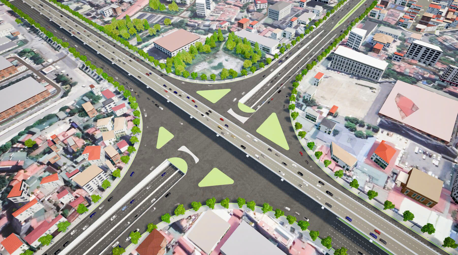 Phối cảnh hầm chui 6 l&agrave;n xe tr&ecirc;n đường Ho&agrave;ng Quốc Việt- Ảnh 1.