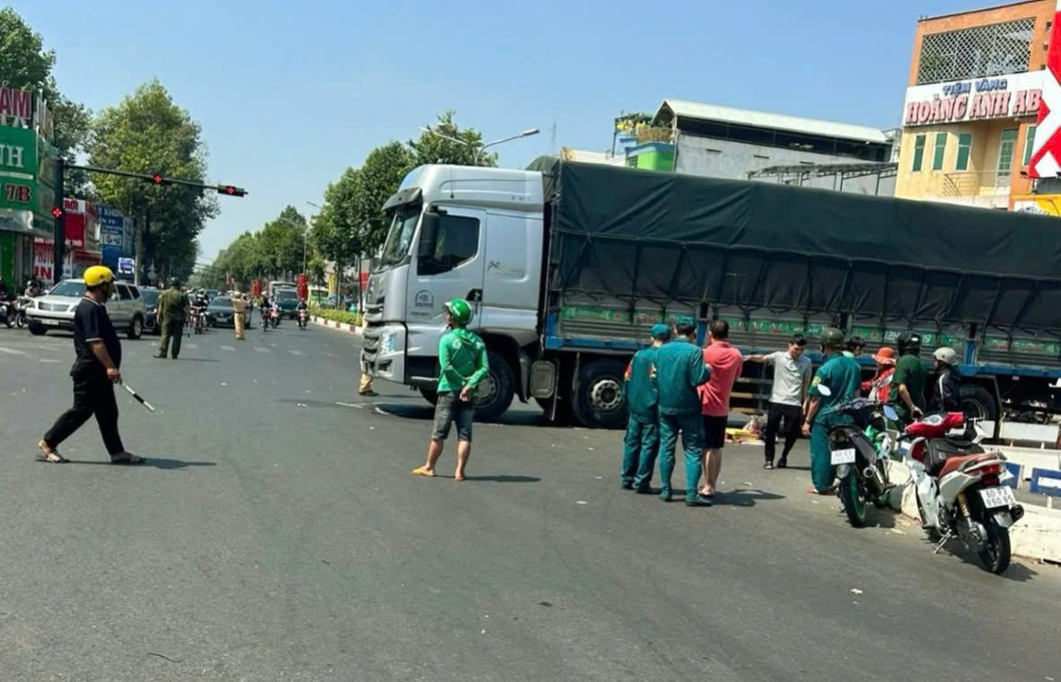 Đồng Nai: Va chạm với xe tải, một phụ nữ tử vong tại chỗ- Ảnh 1.
