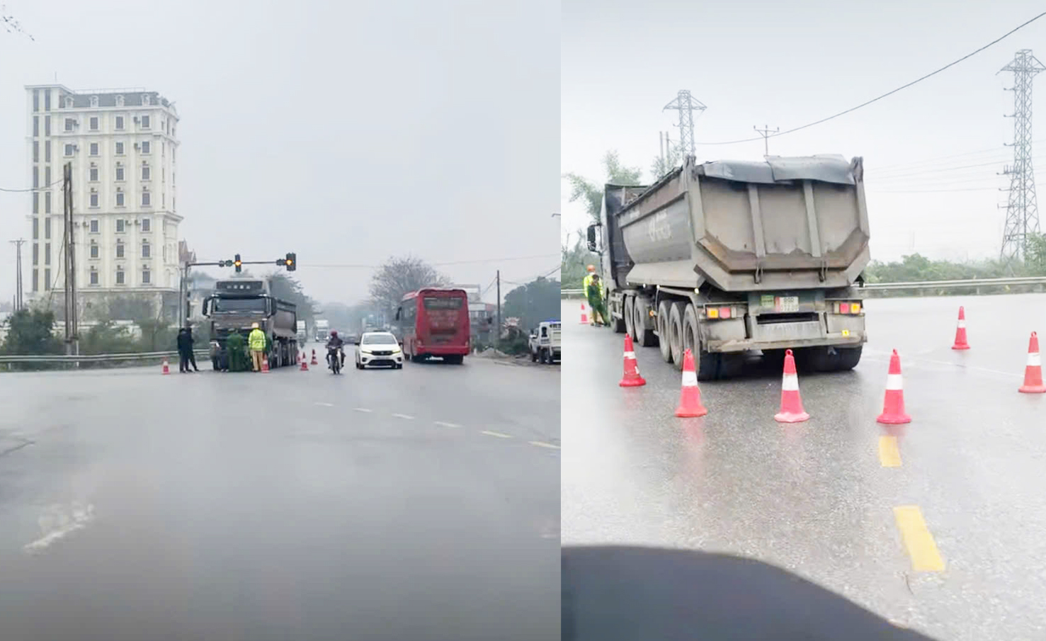 Xe đầu k&eacute;o từ ph&iacute;a sau chồm l&ecirc;n c&aacute;n tử vong c&ocirc; g&aacute;i trẻ ở n&uacute;t giao tr&ecirc;n QL39 - Ảnh 1.