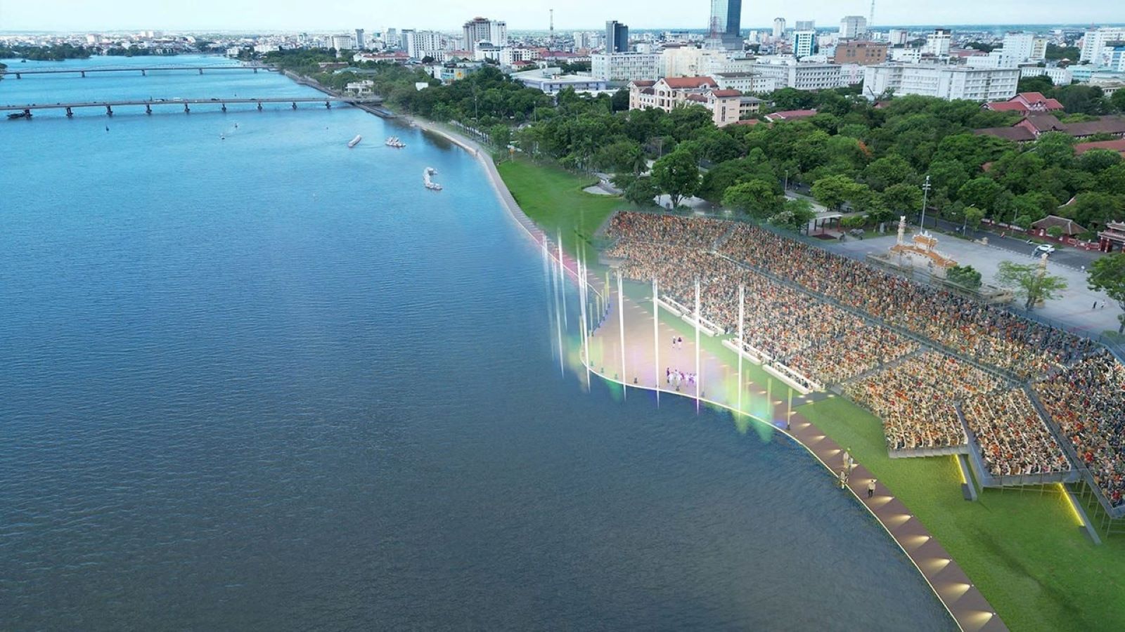 Gấp r&uacute;t thi c&ocirc;ng s&acirc;n khấu nổi tr&ecirc;n s&ocirc;ng phục vụ khai mạc Năm Du lịch quốc gia 2025- Ảnh 11.