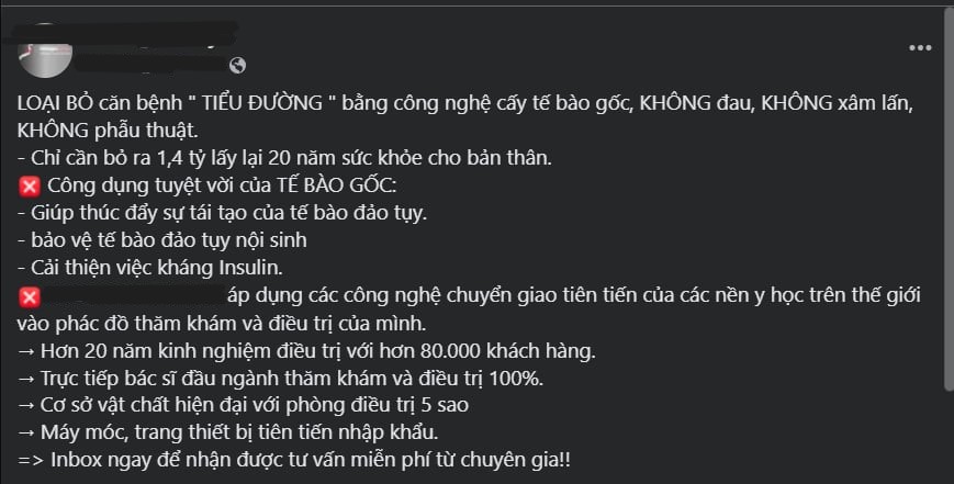 Thực hư "điều trị triệt để tiểu đường bằng tế bào gốc"- Ảnh 1. Thực hư "điều trị triệt để tiểu đường bằng tế bào gốc"- Ảnh 1.