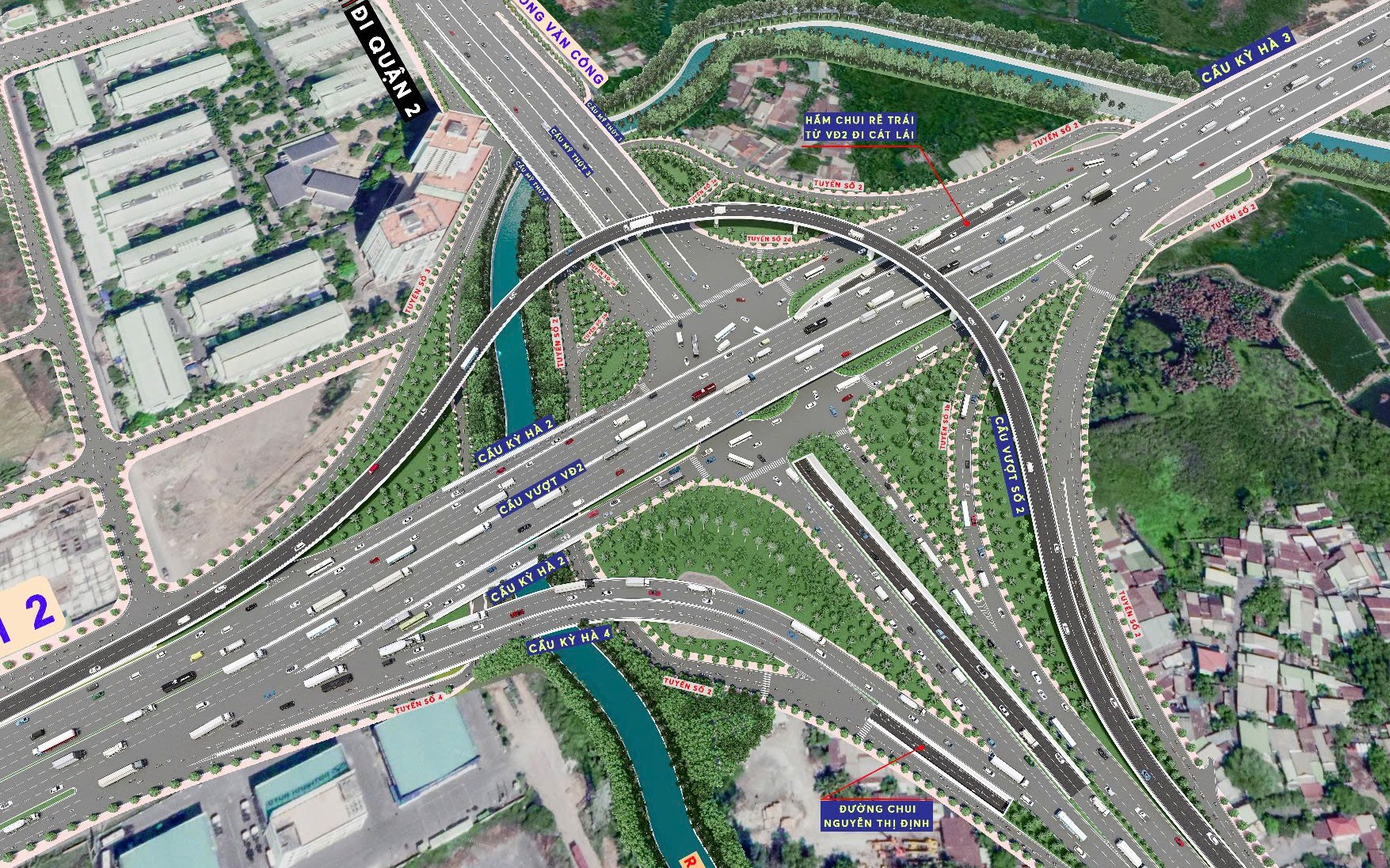 TP Thủ Đức cam kết bàn giao 100% mặt bằng làm nút giao Mỹ Thủy vào 30/4- Ảnh 5. Nút giao 3 tầng phía Đông TP.HCM chuẩn bị xây cầu vượt