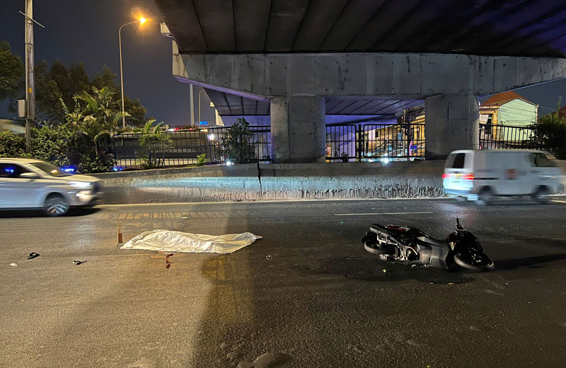 Hiện trường vụ tai nạn.