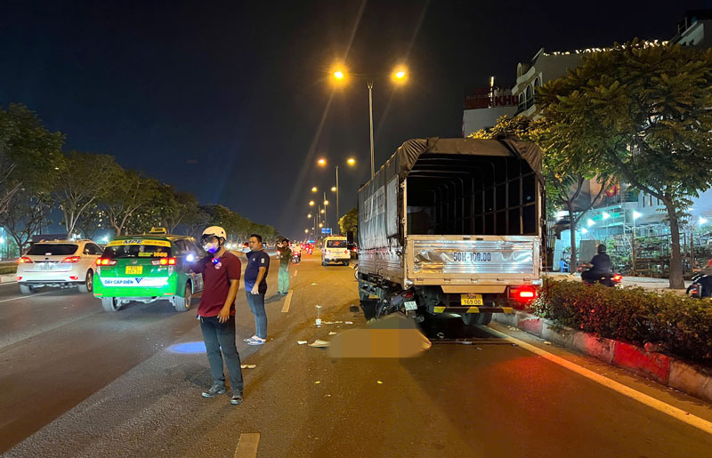 Hiện trường vụ tai nạn.