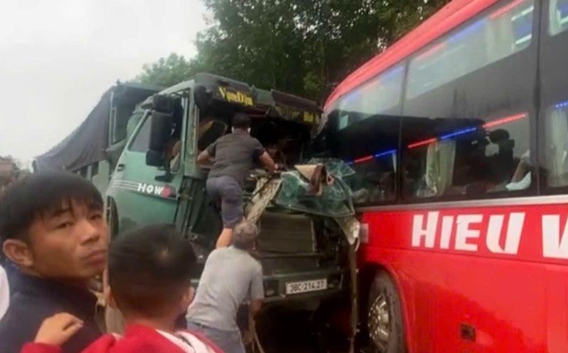 Hiện trường vụ tai nạn.
