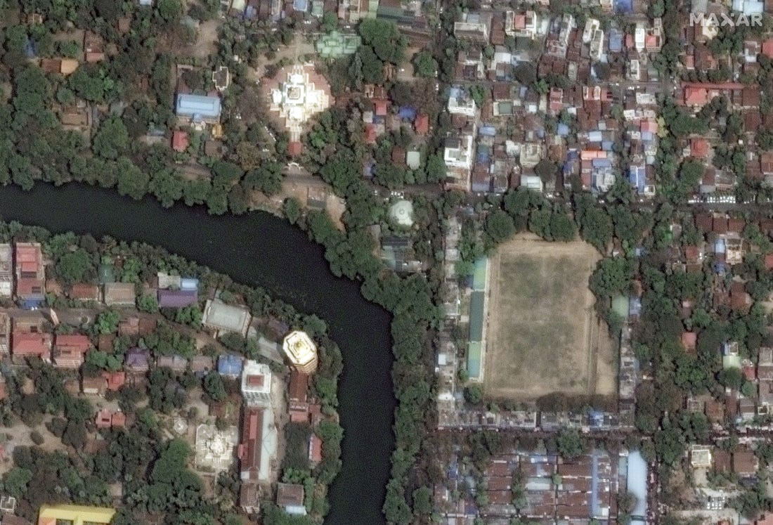 Loạt ảnh vệ tinh cho thấy sức tàn phá khủng khiếp của động đất Myanmar- Ảnh 5. Loạt ảnh vệ tinh cho thấy sức tàn phá khủng khiếp của động đất Myanmar- Ảnh 5.