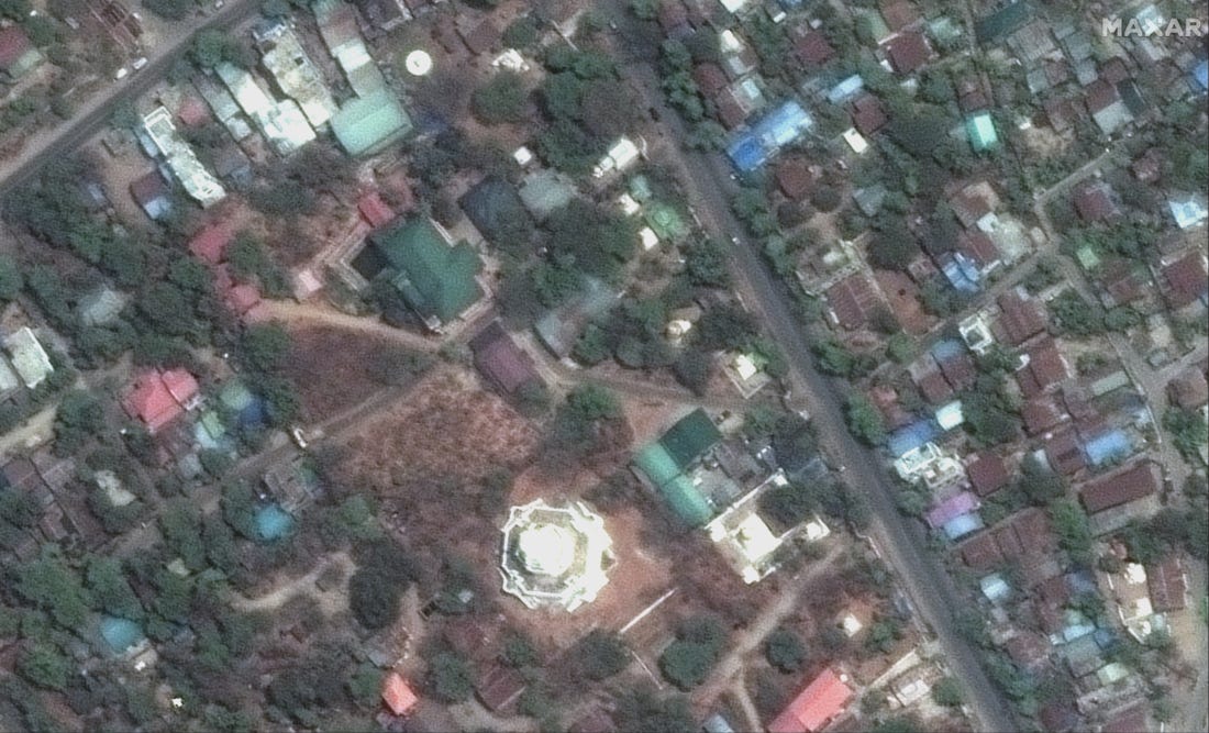 Loạt ảnh vệ tinh cho thấy sức tàn phá khủng khiếp của động đất Myanmar- Ảnh 7. Loạt ảnh vệ tinh cho thấy sức tàn phá khủng khiếp của động đất Myanmar- Ảnh 7.