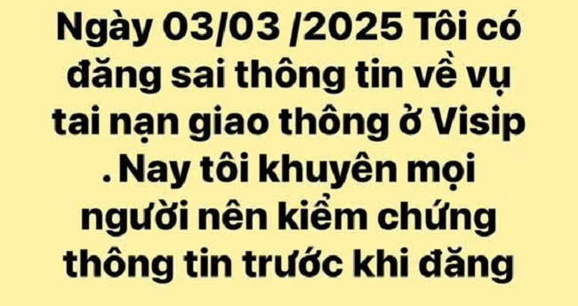 Bị phạt 7,5 triệu đồng v&igrave; đăng th&ocirc;ng tin tai nạn giao th&ocirc;ng sai sự thật tr&ecirc;n Facebook- Ảnh 1.