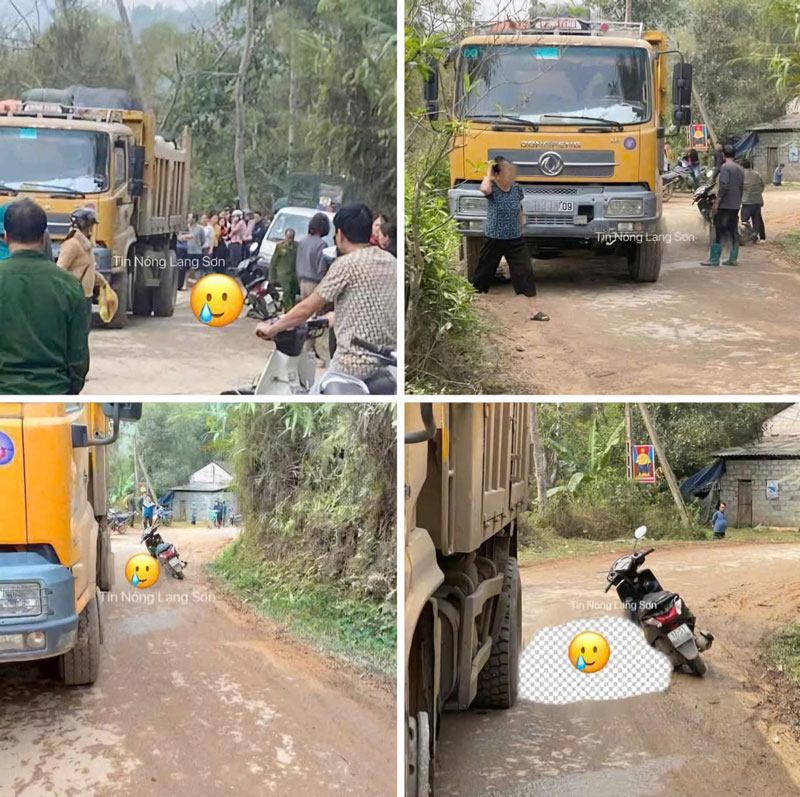 Hiện trường vụ tai nạn khiến c&ocirc; gi&aacute;o tử vong tại chỗ.