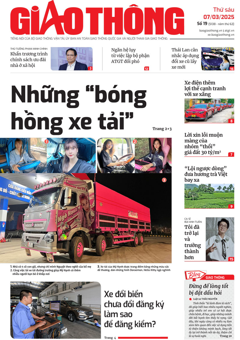 Trang nhất B&aacute;o Giao th&ocirc;ng số 19 ra ng&agrave;y 7/3/2025.