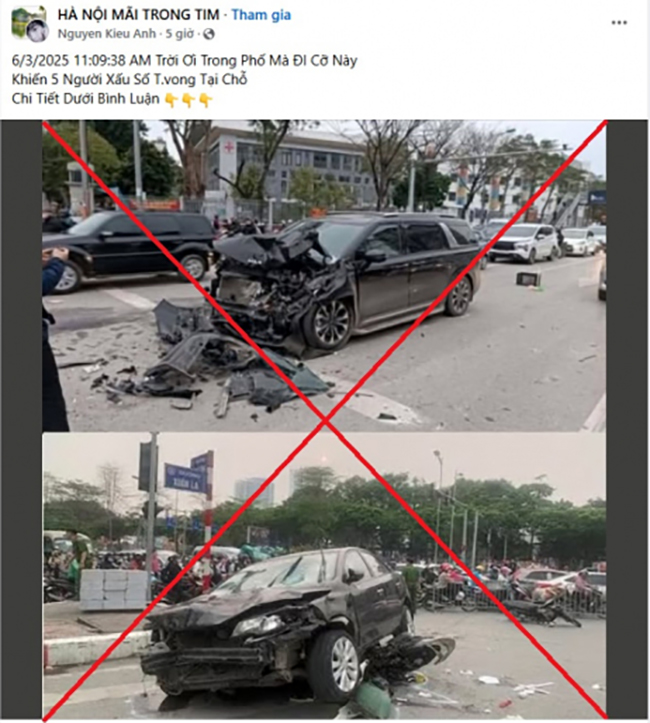 CSGT Hà Nội bác thông tin tai nạn giao thông làm 5 người chết ở Tây Hồ- Ảnh 1. CSGT Hà Nội bác thông tin tai nạn giao thông làm 5 người chết ở Tây Hồ- Ảnh 1.