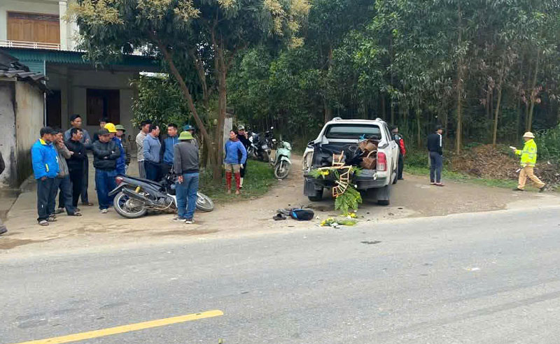 Hiện trường vụ tai nạn.