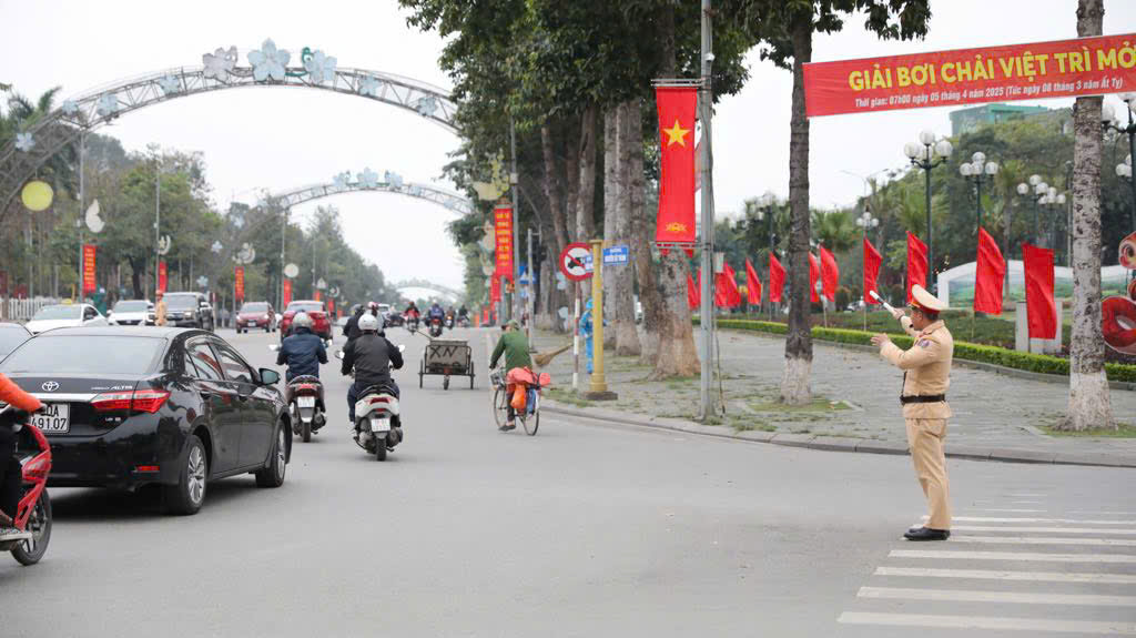Phương &aacute;n đảm bảo ATGT v&agrave; c&aacute;c t&igrave;nh huống dự kiến tại lễ hội Đền H&ugrave;ng 2025- Ảnh 1.