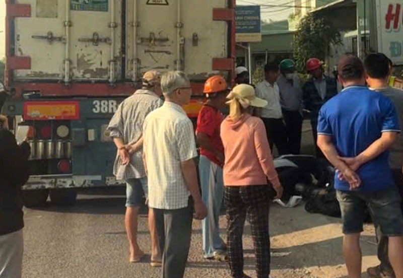 Hiện trường xảy ra vụ tai nạn.