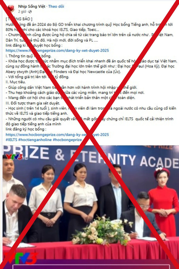 Bộ GD&ĐT bị giả mạo hỗ trợ quỹ học bổng 80% cho người học IELTS, TOEIC- Ảnh 1.