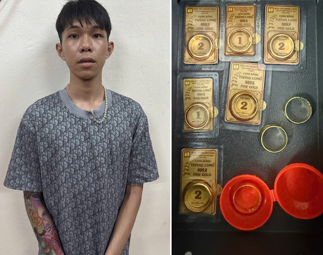 Bắt thanh ni&ecirc;n cướp giật h&agrave;ng loạt tiệm v&agrave;ng ở H&agrave; Nội- Ảnh 1.