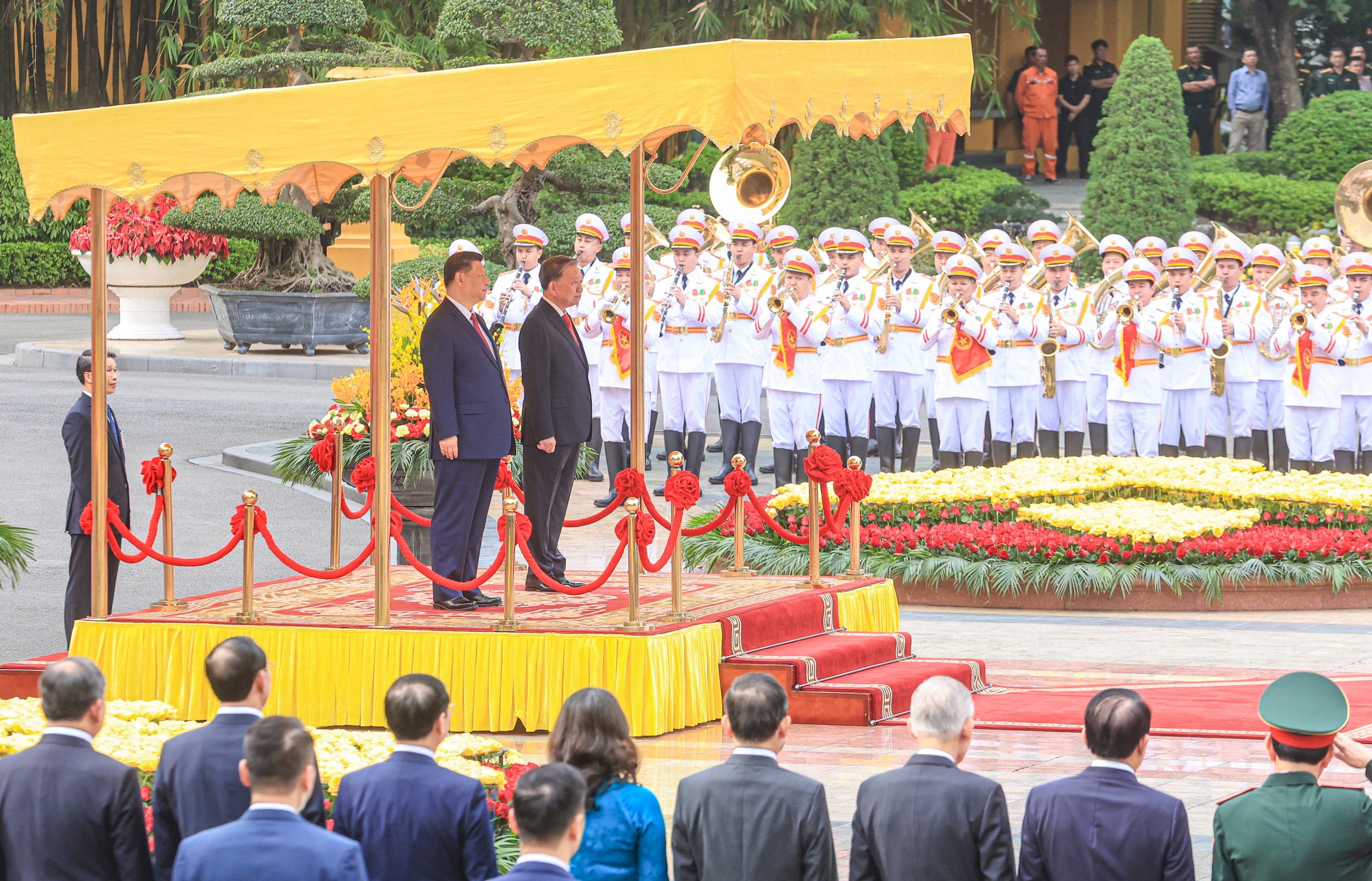 Tổng B&iacute; thư T&ocirc; L&acirc;m chủ tr&igrave; lễ đ&oacute;n Tổng B&iacute; thư, Chủ tịch Trung Quốc Tập Cận B&igrave;nh- Ảnh 4.