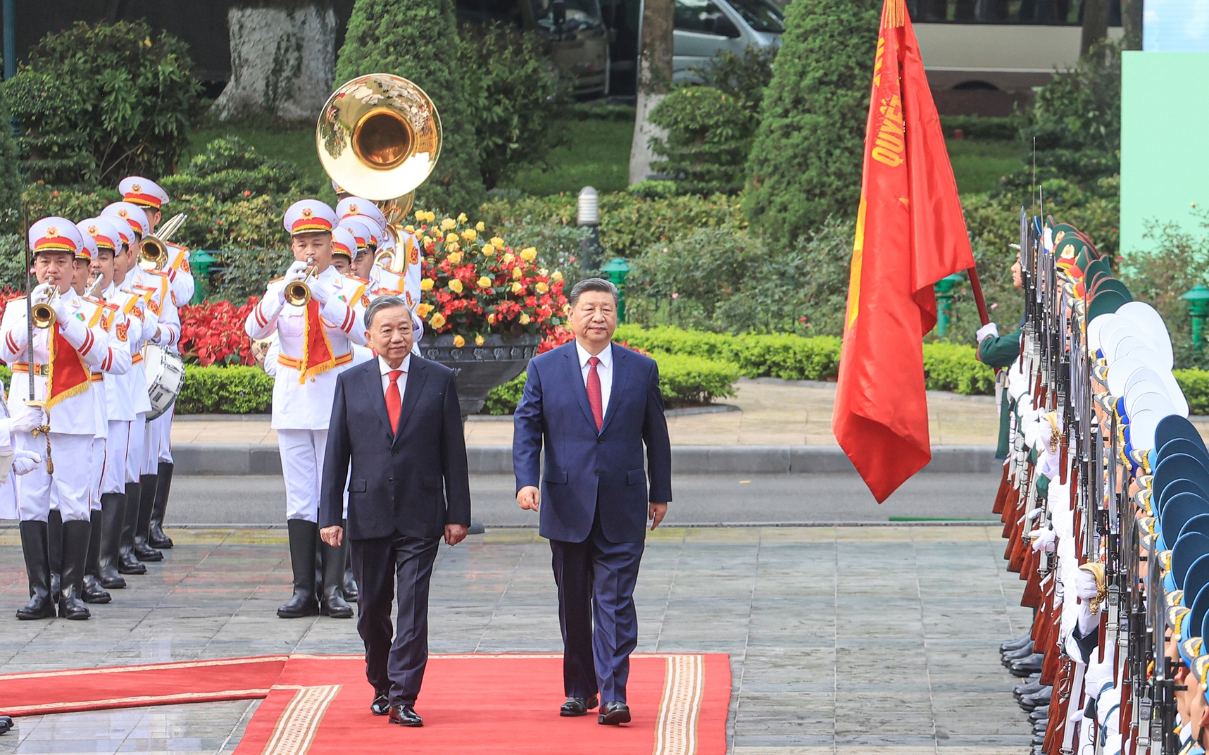 Tổng B&iacute; thư T&ocirc; L&acirc;m chủ tr&igrave; lễ đ&oacute;n Tổng B&iacute; thư, Chủ tịch Trung Quốc Tập Cận B&igrave;nh
