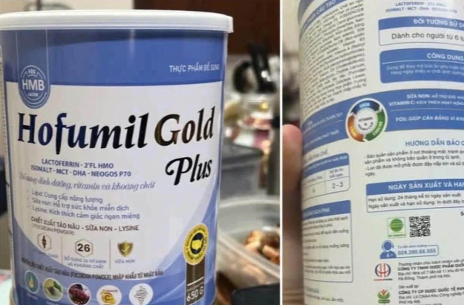 Sữa Hofumil Gold Plus của c&ocirc;ng ty sản xuất sữa giả tr&uacute;ng thầu cung cấp cho Bệnh viện 108- Ảnh 1.