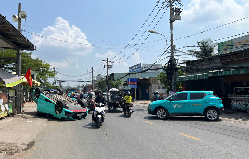Hiện trường vụ tai nạn.