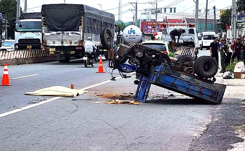 Hiện trường vụ tai nạn.