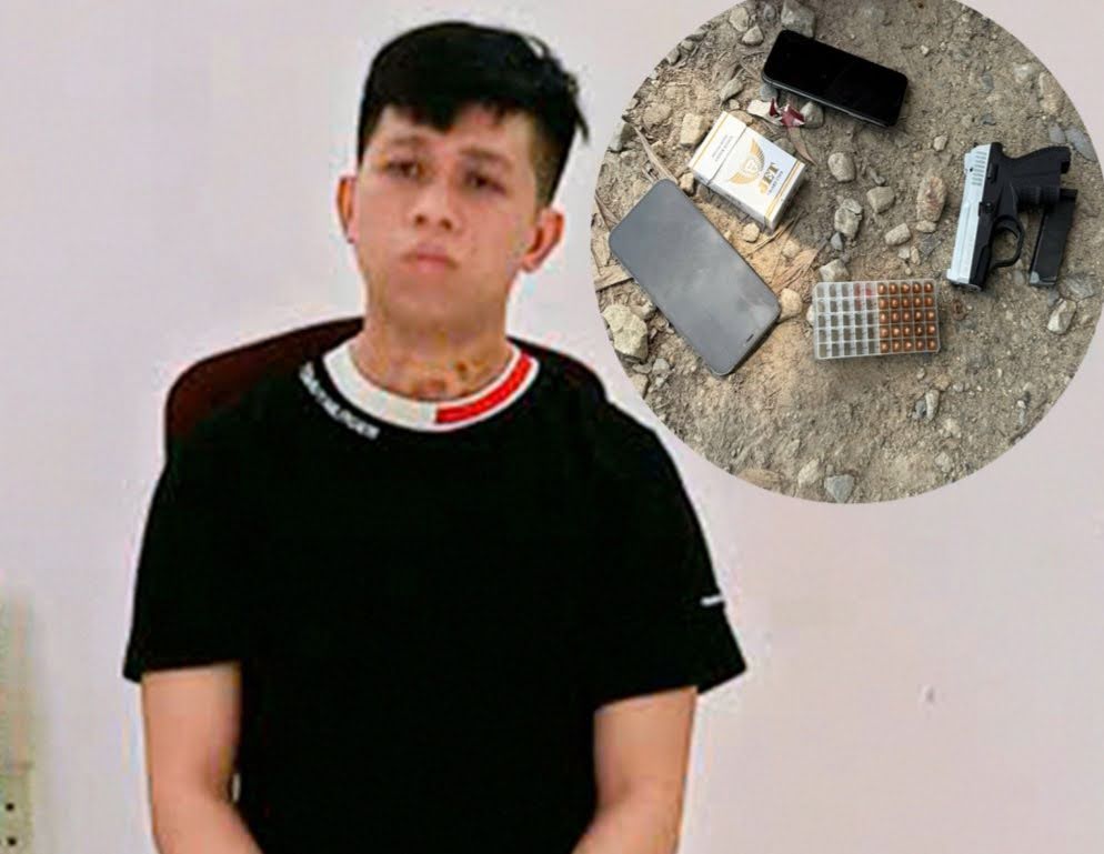 Bắt giữ thanh ni&ecirc;n mang s&uacute;ng c&ugrave;ng 25 vi&ecirc;n đạn từ Campuchia v&agrave;o Việt Nam- Ảnh 1.