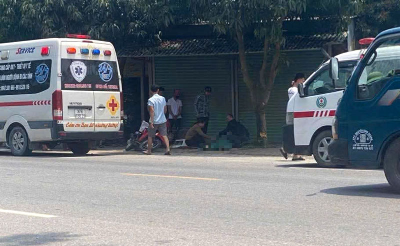 Hiện trường vụ tai nạn khiến nam thanh ni&ecirc;n tử vong.