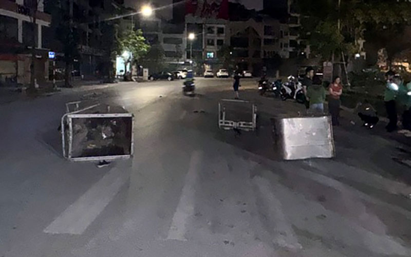 Hiện trường vụ tai nạn.