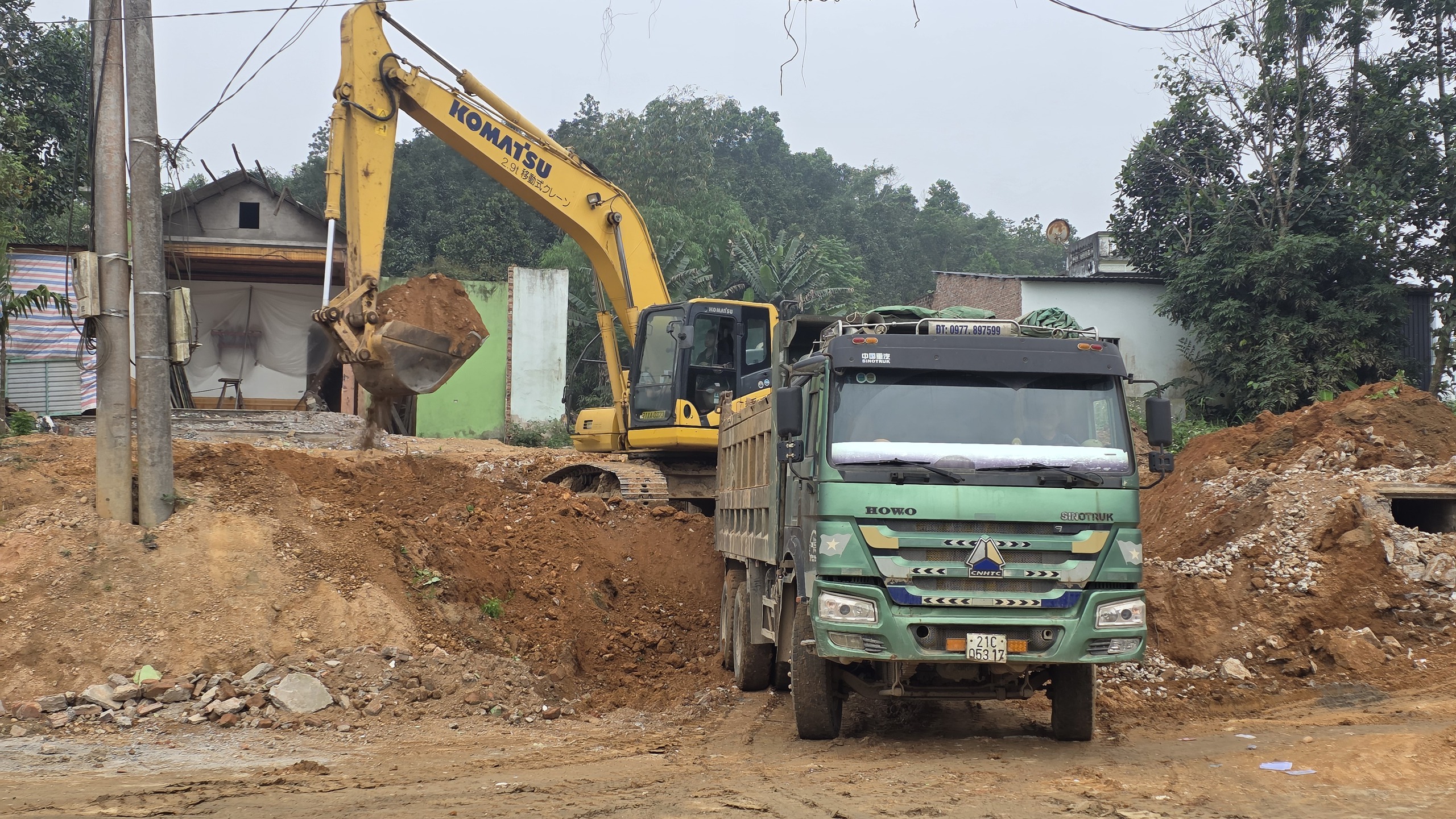 Tăng tốc thi c&ocirc;ng tỉnh lộ 166 nối n&uacute;t giao IC13 cao tốc Nội B&agrave;i - L&agrave;o Cai- Ảnh 5.