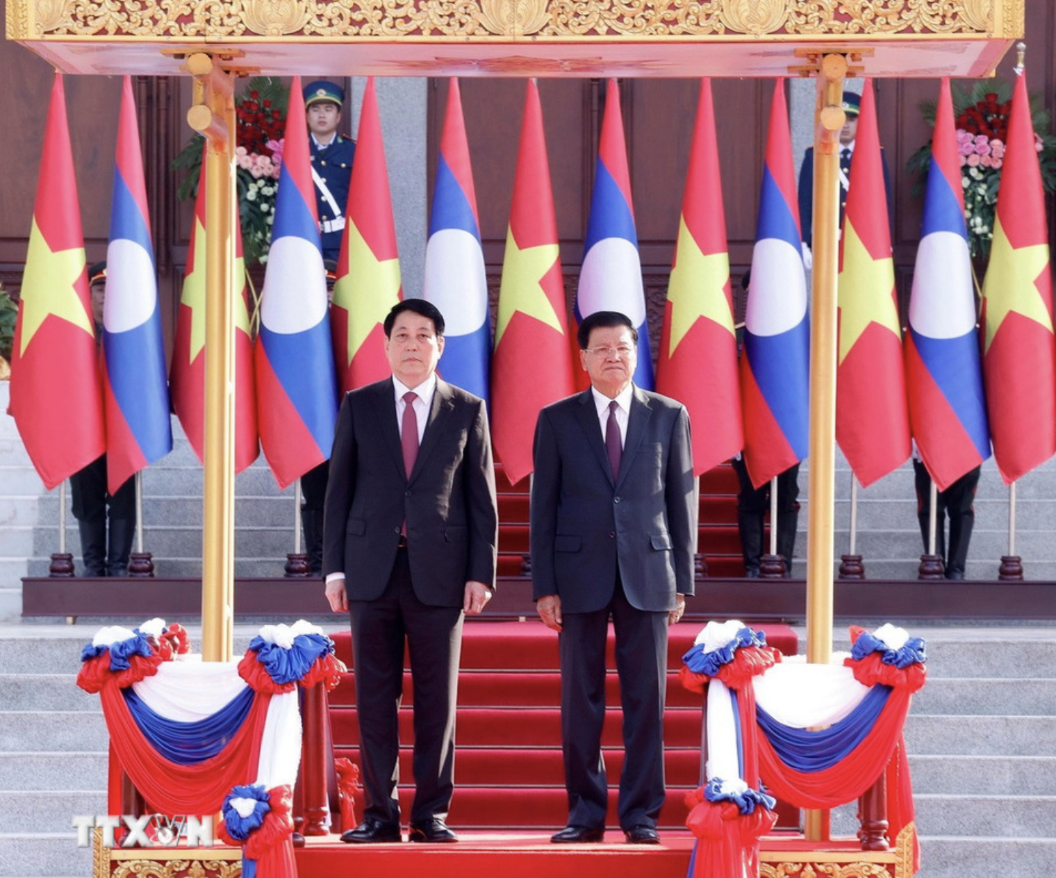L&agrave;o tổ chức trọng thể lễ đ&oacute;n Chủ tịch nước Lương Cường- Ảnh 4.
