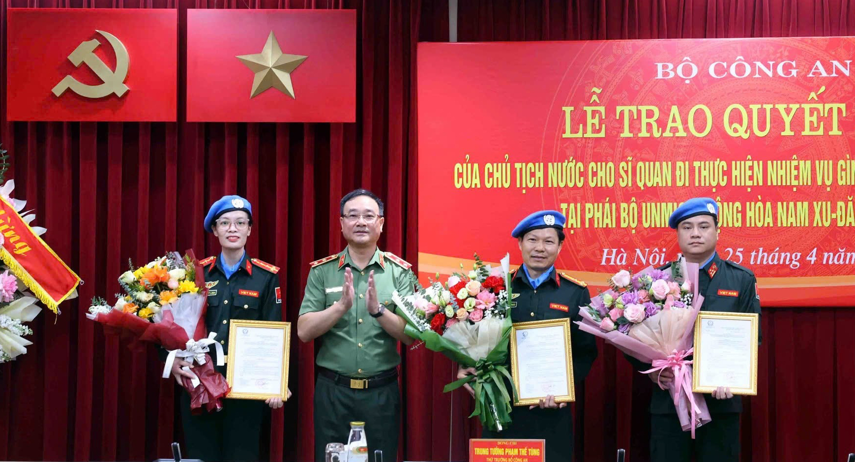 Bộ C&ocirc;ng an cử 3 sĩ quan tham gia thực hiện g&igrave;n giữ h&ograve;a b&igrave;nh tại Nam Sudan- Ảnh 1.