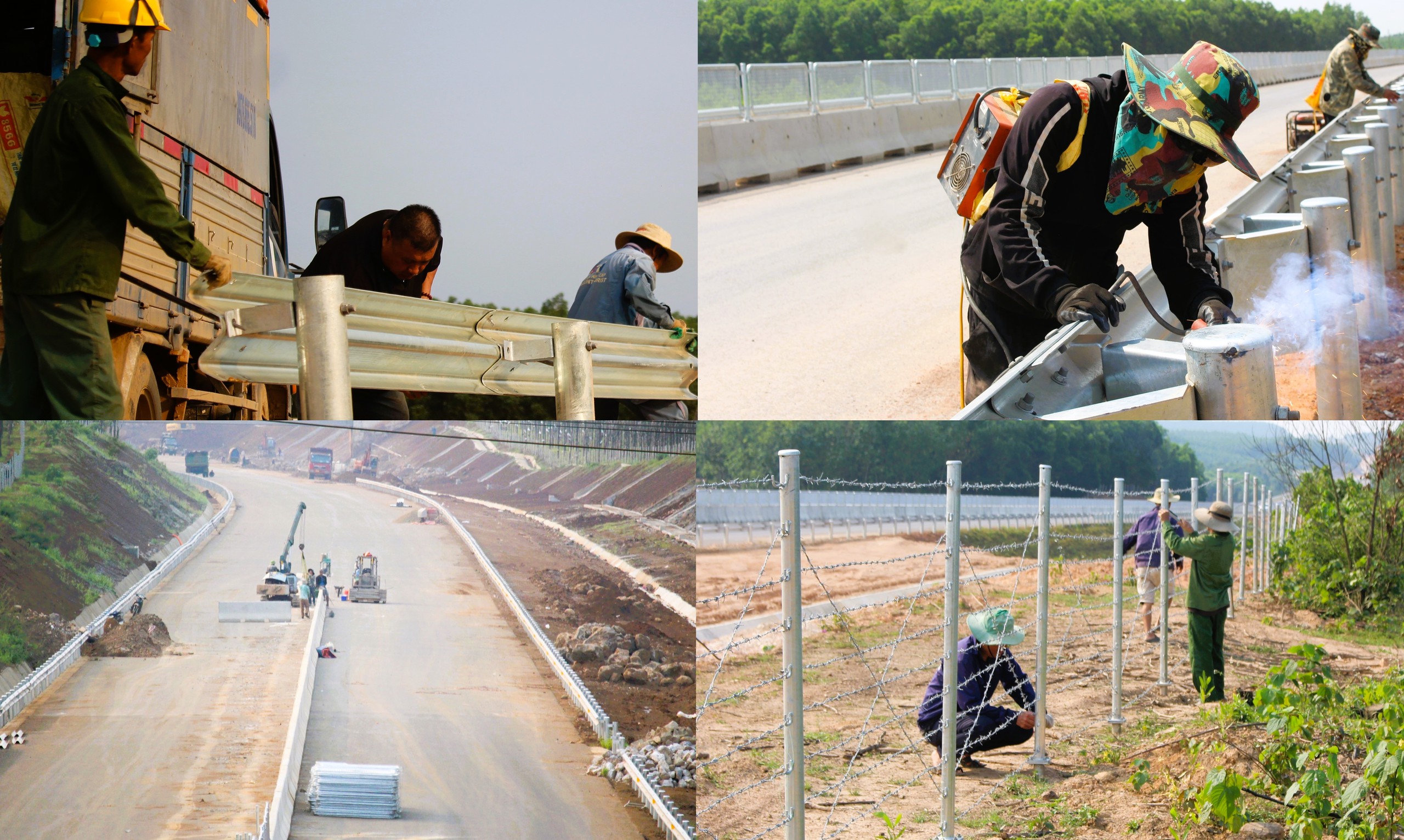 C&ocirc;ng nh&acirc;n đội nắng ho&agrave;n thiện hạng mục an to&agrave;n giao th&ocirc;ng cao tốc Vạn Ninh - Cam Lộ- Ảnh 11.