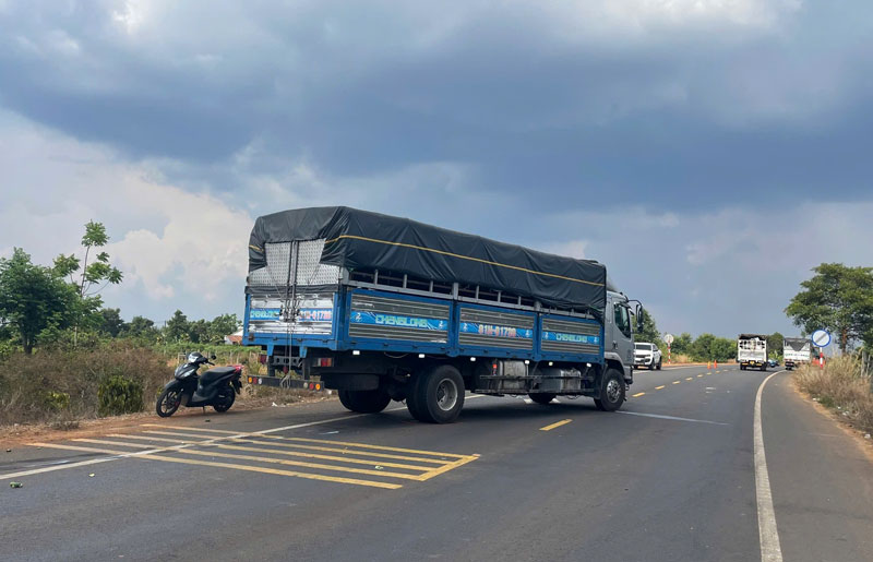 Hiện trường vụ tai nạn.