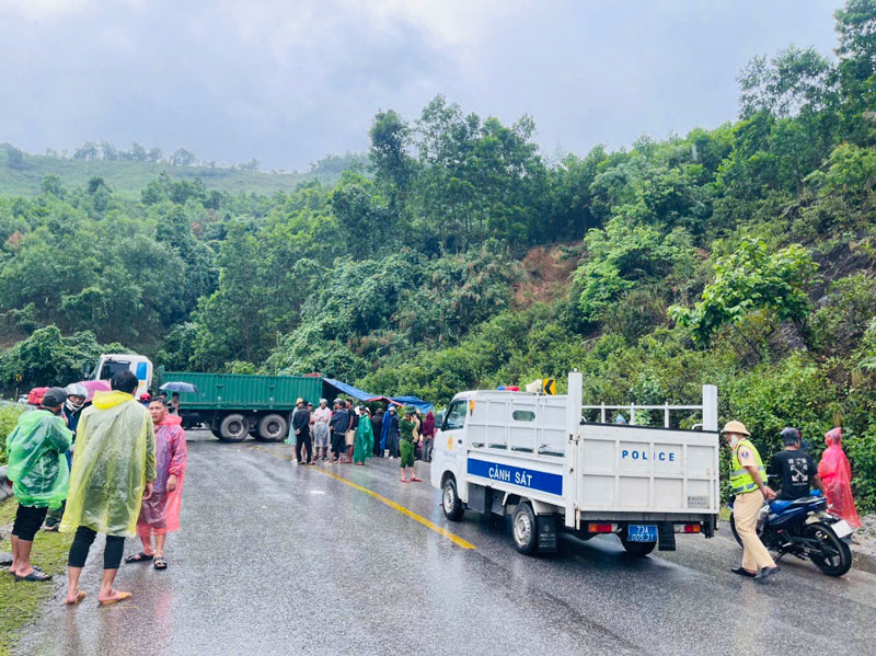 Hiện trường vụ tai nạn.