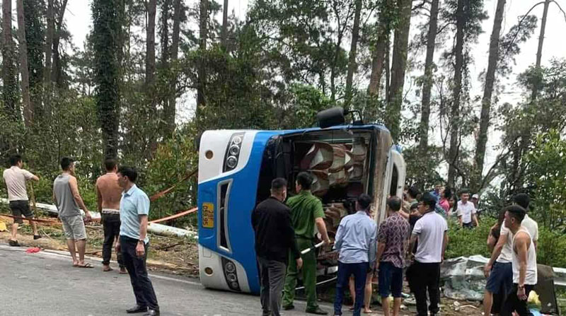 Hiện trường nơi xảy ra vụ tai nạn.