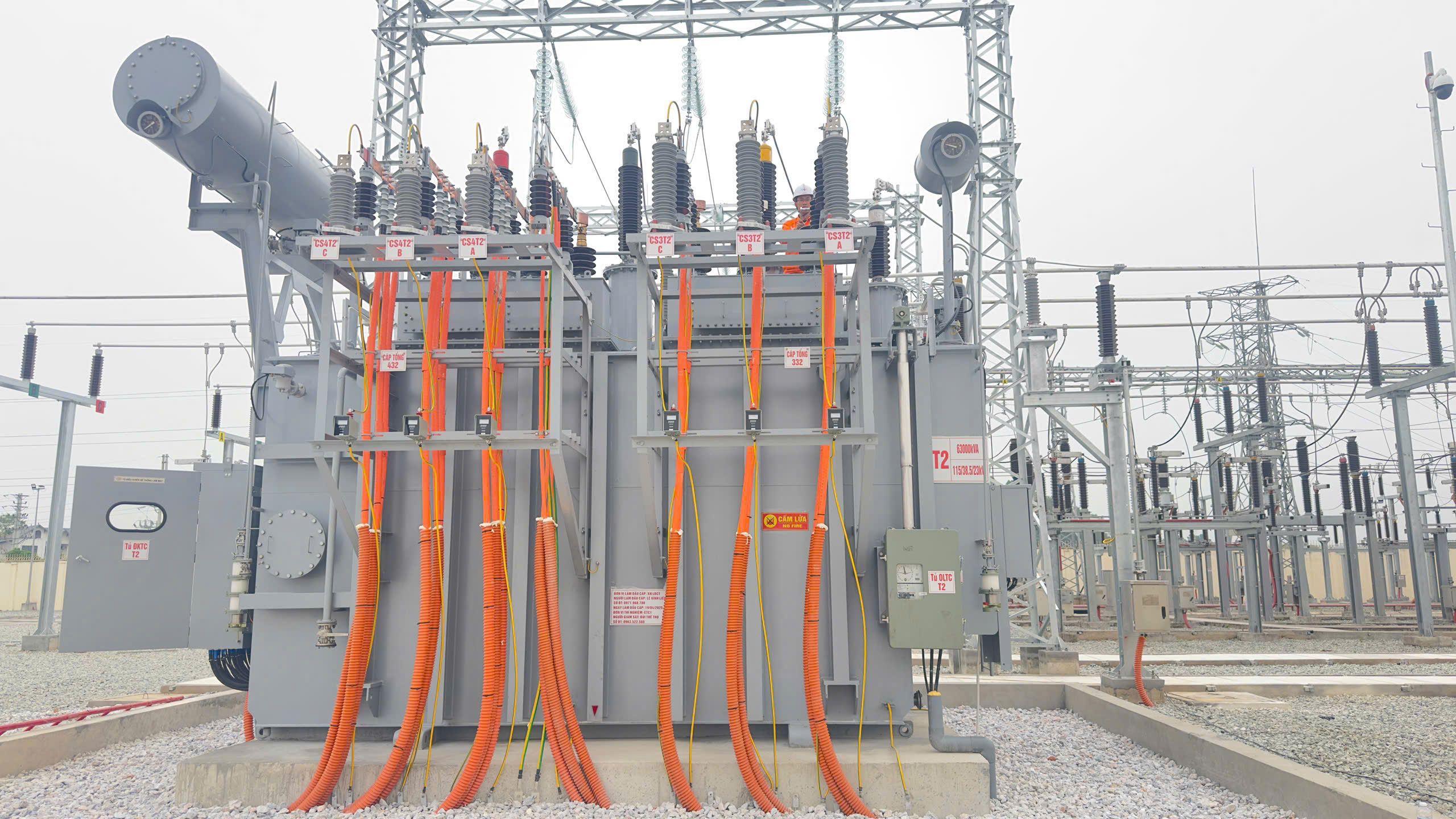 Vĩnh Ph&uacute;c đ&oacute;ng điện th&agrave;nh c&ocirc;ng dự &aacute;n lắp đặt MBA T2 trạm 110kV Tam Dương- Ảnh 3.