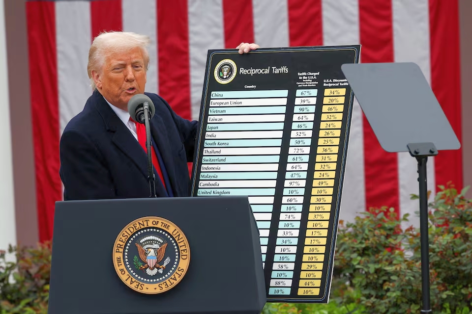 Tổng thống Trump c&ocirc;ng bố mức thuế quan cơ bản 10% đối với tất cả h&agrave;ng nhập khẩu v&agrave;o Mỹ- Ảnh 1.